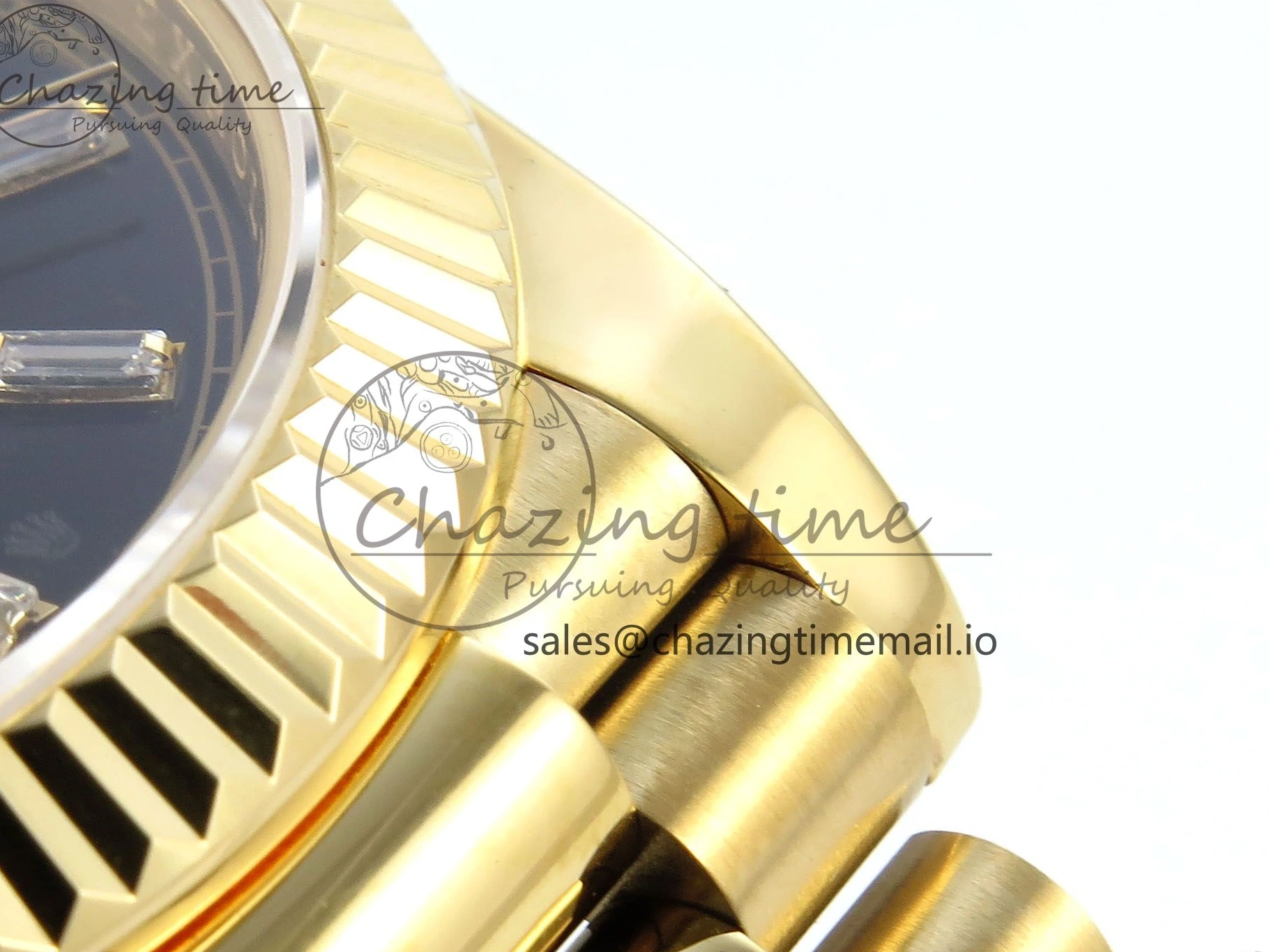 Good Copy Rolex Watches Bracelet 842 on Dial Best Date (Gain Contemporary Edition Weight) Day VR3255 Black YG 1:1 Crystal 228238 KF 40 President 0113